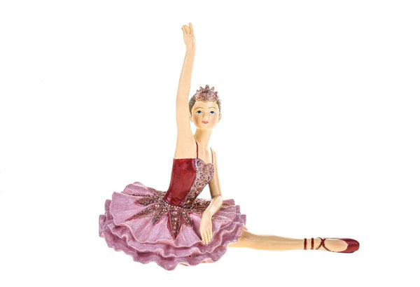 acquista Set 2 Statuine Ballerina Seduta 17,5 in Resina