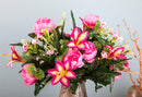 Bouquet Artificiale con Peonie Altezza 51 cm Rosa-3