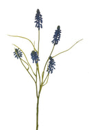 4 Rami Artificiali di Muscari Altezza 51 cm Blu-1