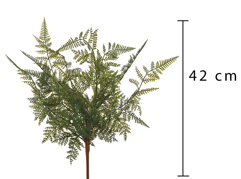 2 Piante Artificiali Boston Fern con 15 Diramazioni Altezza 42 cm Verde-2