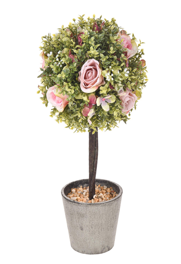 sconto Künstliche Rosen auf Topiary Höhe 27,5 cm Rosa