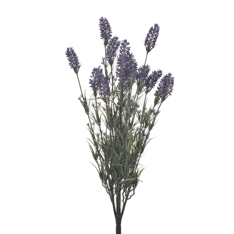 2 Lavanda Artificiale con 15 Fiori Altezza 61 cm Viola-1