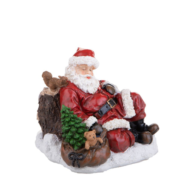 Statuina Babbo Natale Addormentato 14 cm in Resina-2