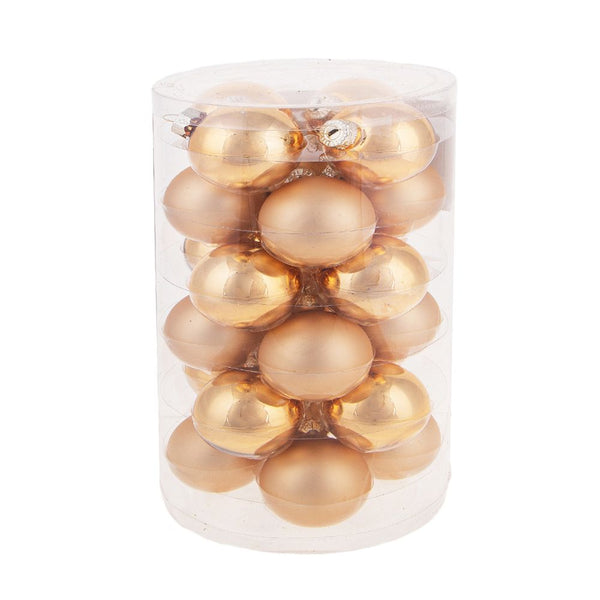 Set 24 Palle di Natale da Appendere Ø 4 cm in Vetro Champagne online