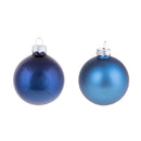 Set 24 Palle di Natale da Appendere Ø 4 cm in Vetro Blu-2