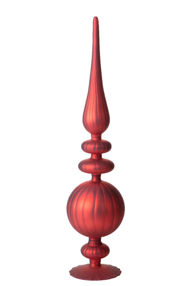 Decorazione Natalizia Topiary Sfere 52 cm in Vetro Rosso-1