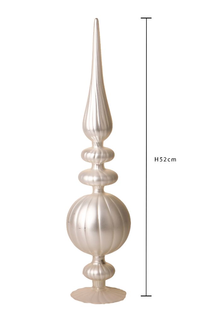 Decorazione Natalizia Topiary Sfere 52 cm in Vetro Champagne-2