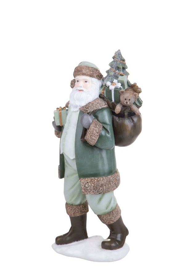 Statuina Babbo Natale con Sacco 37 cm in Resina sconto