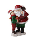 Statuina Babbo Natale con Bambino 18 cm in Resina-1