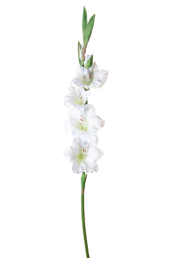 prezzo Set mit 4 künstlichen Gladiolenblumen, Höhe 85 cm, weiß