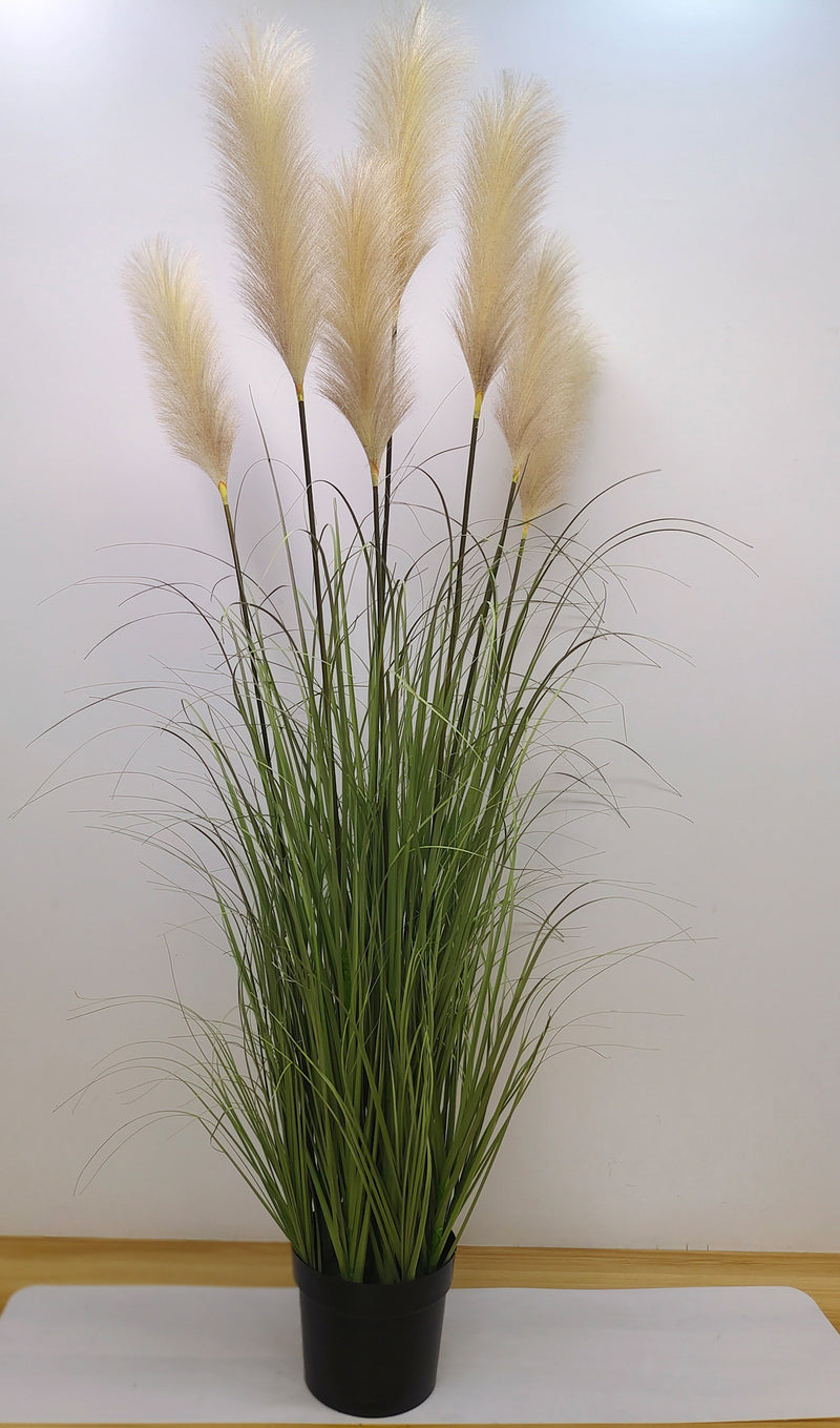 Pianta Artificiale di Festuca Glauca con Vaso H.175 cm Verde-1