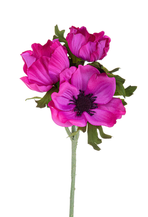 online Set 8 künstliche Anemonenblumen, bestehend aus 3 Blumen, Höhe 46 cm, Rosa