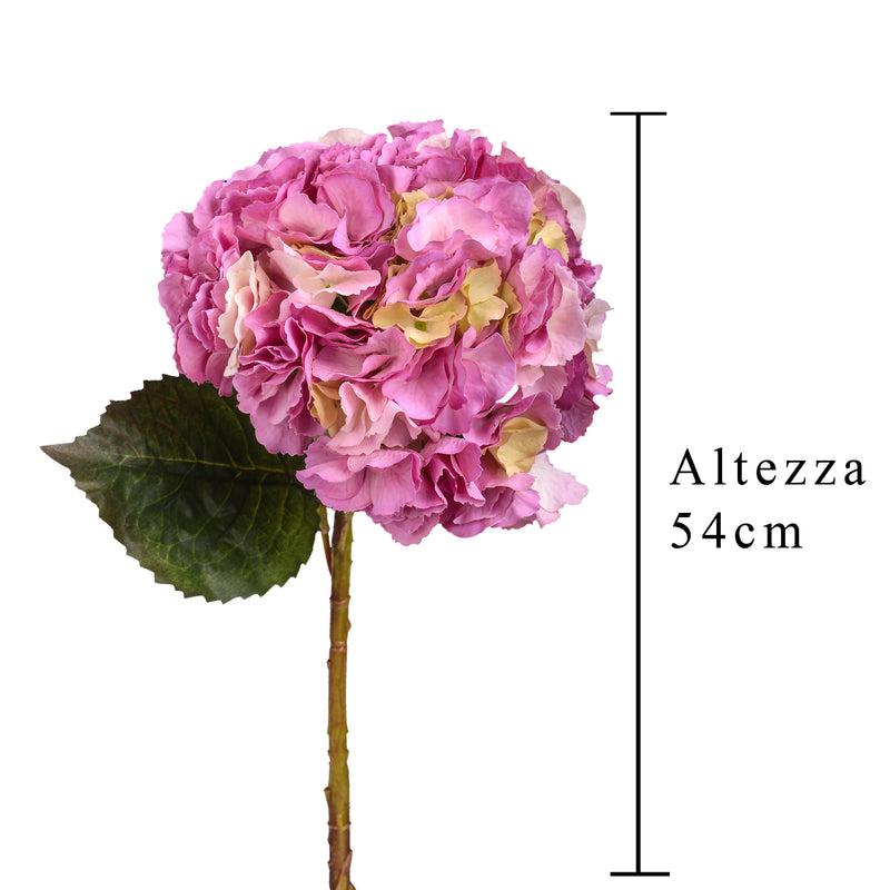 Ortensia Artificiale Altezza 54 cm Rosa-2