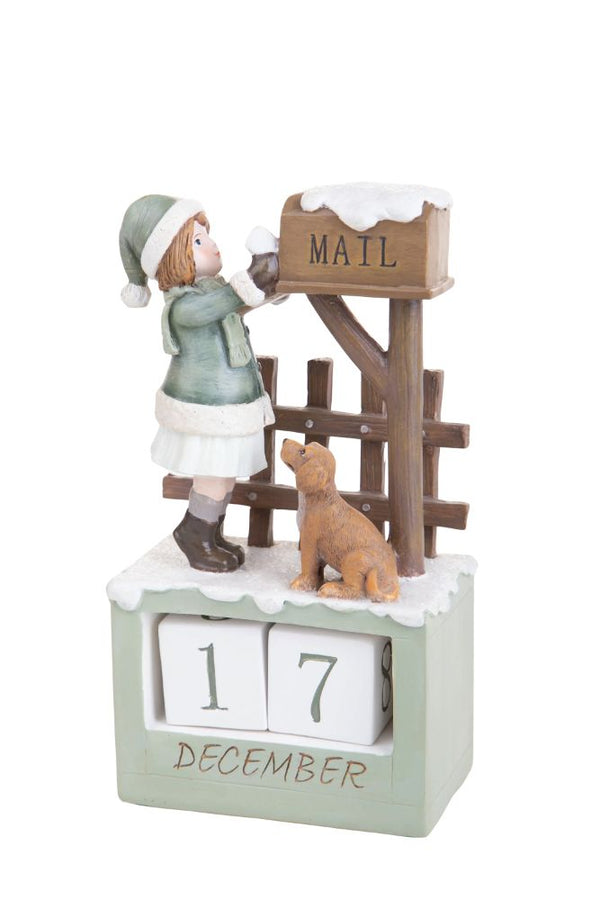 sconto Statuina Calendario di Natale 22,5 cm in Resina