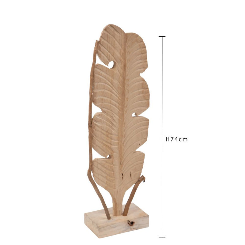 Foglia Decorativa Verticale 74 cm in Legno-5