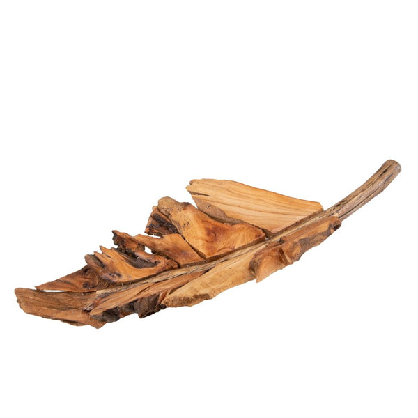 Foglia Decorativa Orizzontale 48 cm in Legno sconto