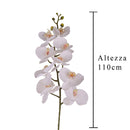 Phalenopsis Artificiali con 9 Fiori Altezza 110 cm Bianco-2