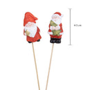 Set 12 Rametti Decorativi Babbo Natale Elfo 7 cm in Sintetico-2