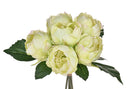 2 Mazzi di Peonie con 6 Fiori Artificiali Altezza 28 cm Verde-1