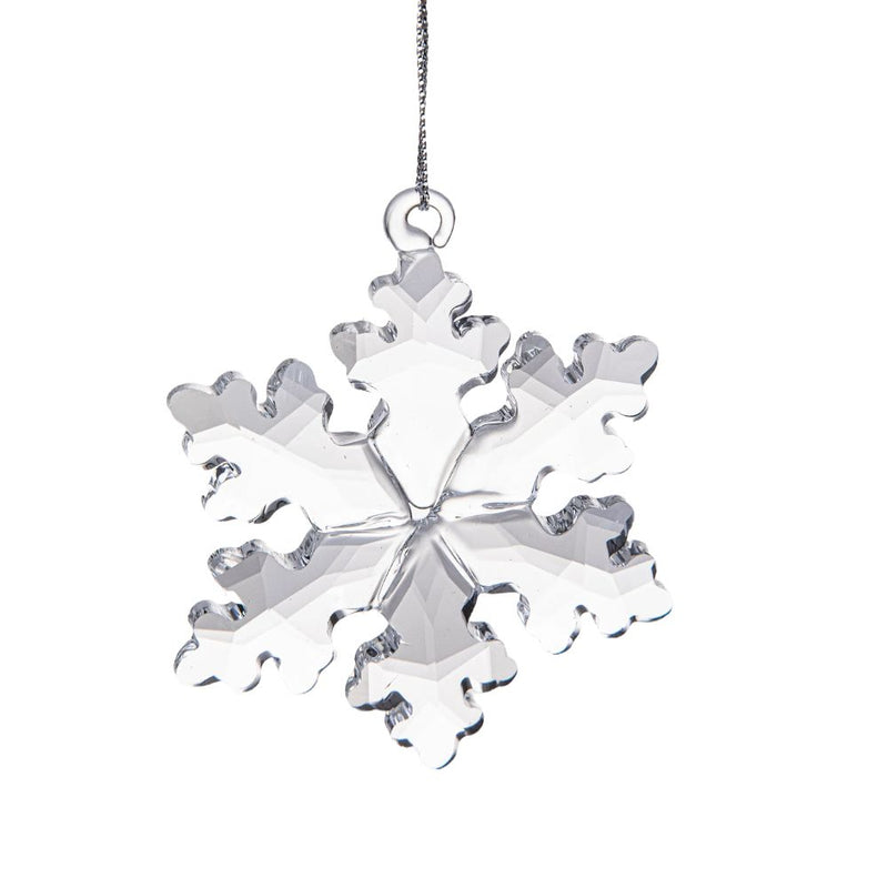 Set 4 Cristalli Fiocchi di Neve Decorativi 6,5 cm in Vetro-1