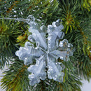 Set 4 Cristalli Fiocchi di Neve Decorativi 6,5 cm in Vetro-2