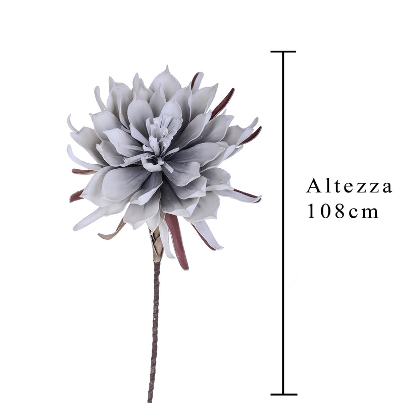 Fiori di Ninfea Artificiali Altezza 108 cm Grigio-2