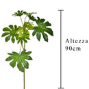 2 Rami Artificiali di Aralia Altezza 90 cm Verde-2