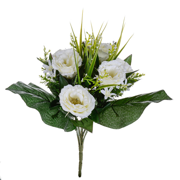 Set 4 künstliche Blumensträuße aus Lisiantus, Höhe 32 cm, weiß acquista