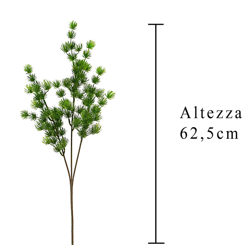 6 Rami di Microcladium Artificiale Altezza 62,5 cm Verde-2