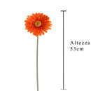 6 Fiori Artificiali di Gerbera Altezza 53 cm Arancio-2