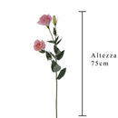 4 Lisianthus Artificiali Composto da 3 Fiori Altezza 75 cm Rosa-2