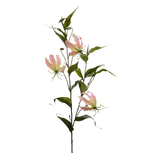 acquista Set 3 Künstlicher Zweig Gloriosa Lilium Höhe 106 cm Rosa