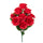 Set 4 Künstlicher Strauß mit 9 Rosen Höhe 43,5 cm Rot
