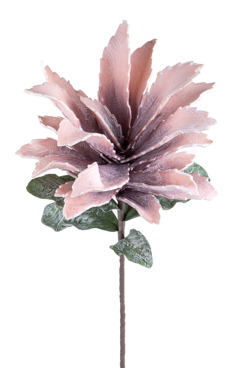 Fiori Artificiali Ginger Foam con Foglie Altezza 70 cm Viola-1