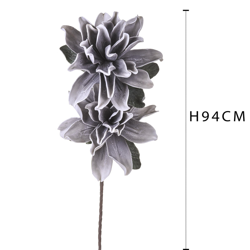 Fiori di Dalia Composta da 2 Fiori Artificiali Altezza 94 cm Grigio-2