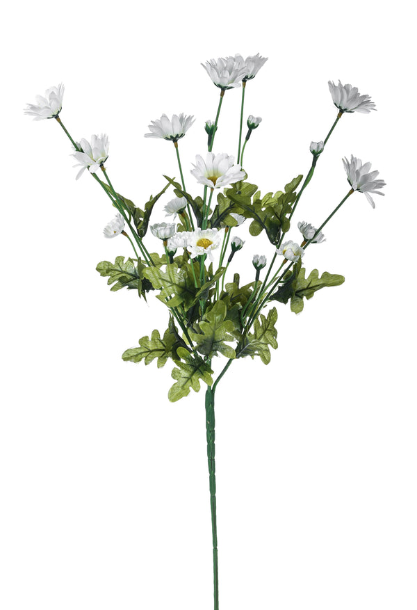 acquista Set 8 Strauß Gänseblümchen Bestehend aus 4 Kunstblumen Höhe 67 cm Weiß