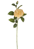 2 Rose Artificiali con Boccio Altezza 69 cm Giallo-1