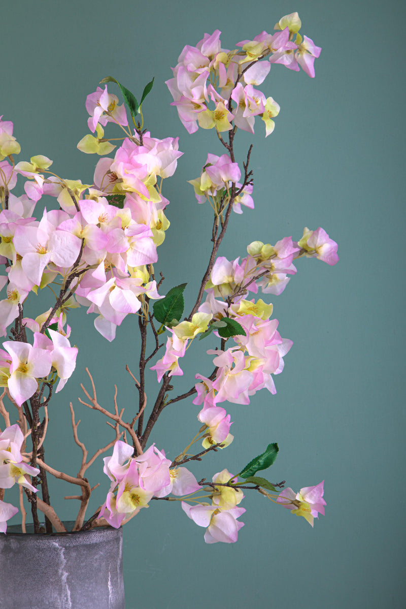 2 Fiori Artificiali di Bougainvillea Altezza 105 cm Rosa-4