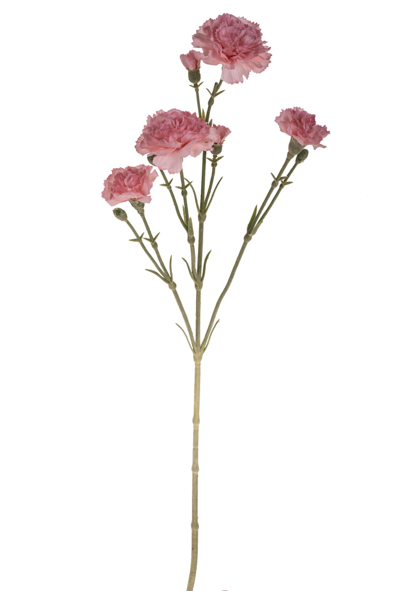 4 Fiori Artificiali di Garofanello Altezza 62 cm Rosa-1