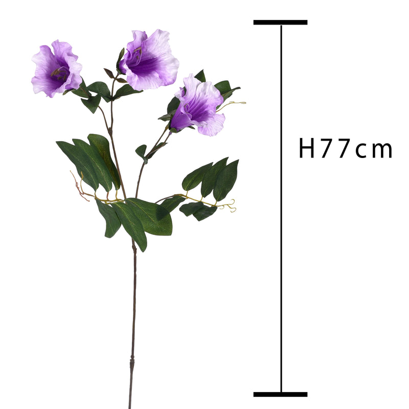 4 Campanula Artificiali Composta da 3 Fiori Altezza 77 cm -2