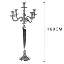 Candelabro in Metallo Composto da 5 Bracci Altezza 60 cm-2