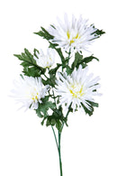 2 Fiori Artificiali di Spidere a 4 Diramazioni Altezza 82 cm Bianco-1