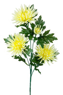 2 Fiori Artificiali di Spidere a 4 Diramazioni Altezza 82 cm Giallo-1