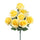 Set 4 Künstlicher Strauß mit 9 Rosen Höhe 43,5 cm Gelb
