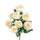 Set 4 Künstlicher Blumenstrauß mit 9 Rosen Höhe 43,5 cm