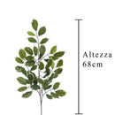 8 Rami di Ficus Artificiale con 42 Foglie Altezza 60 cm Verde-2