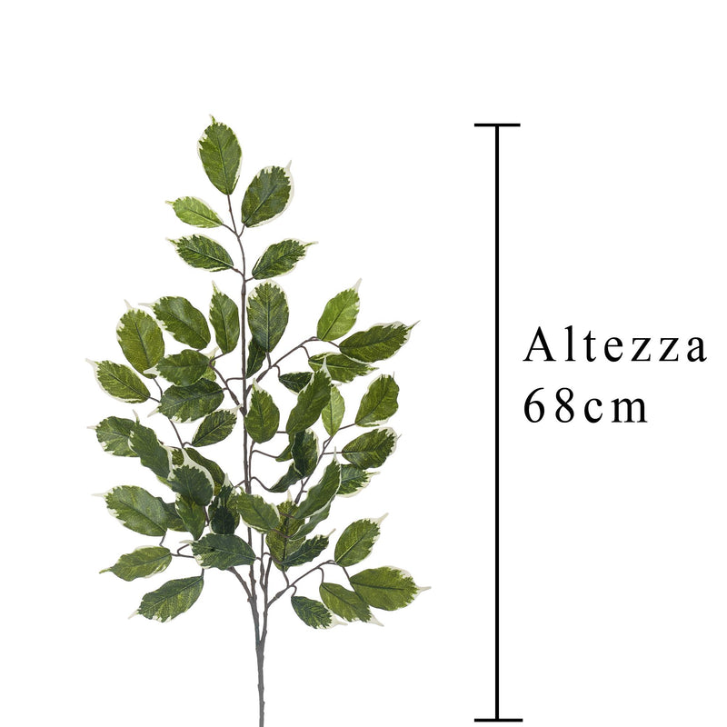 8 Rami di Ficus Artificiale con 42 Foglie Altezza 60 cm Verde-2