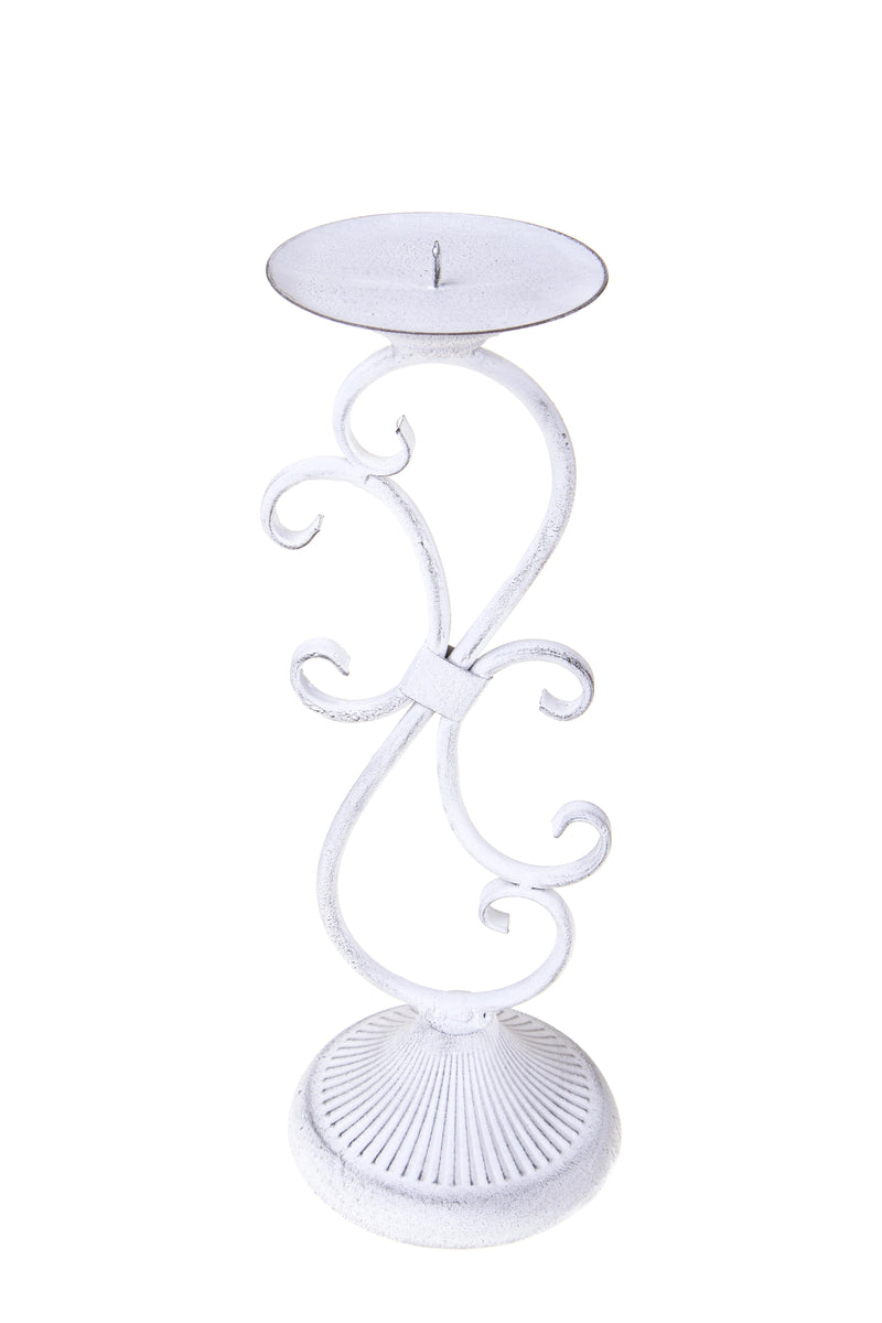 Candeliere Altezza 35,5 cm Bianco-1