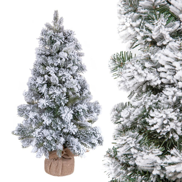 acquista Mini Albero di Natale Decorativo con Glitter 19 cm Abete Verde