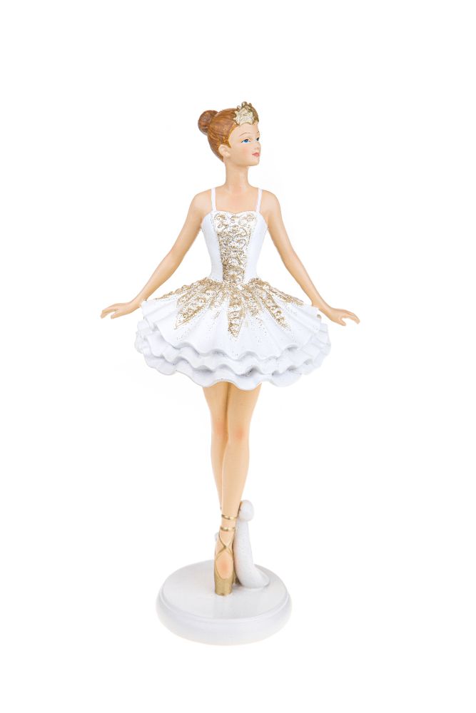 Statuina Ballerina su Punte 21,5 cm in Resina-1